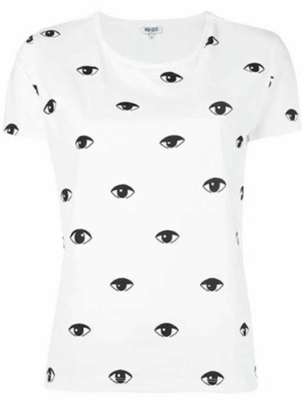 Kenzo White Short-Sleeve Eye Motif Tee